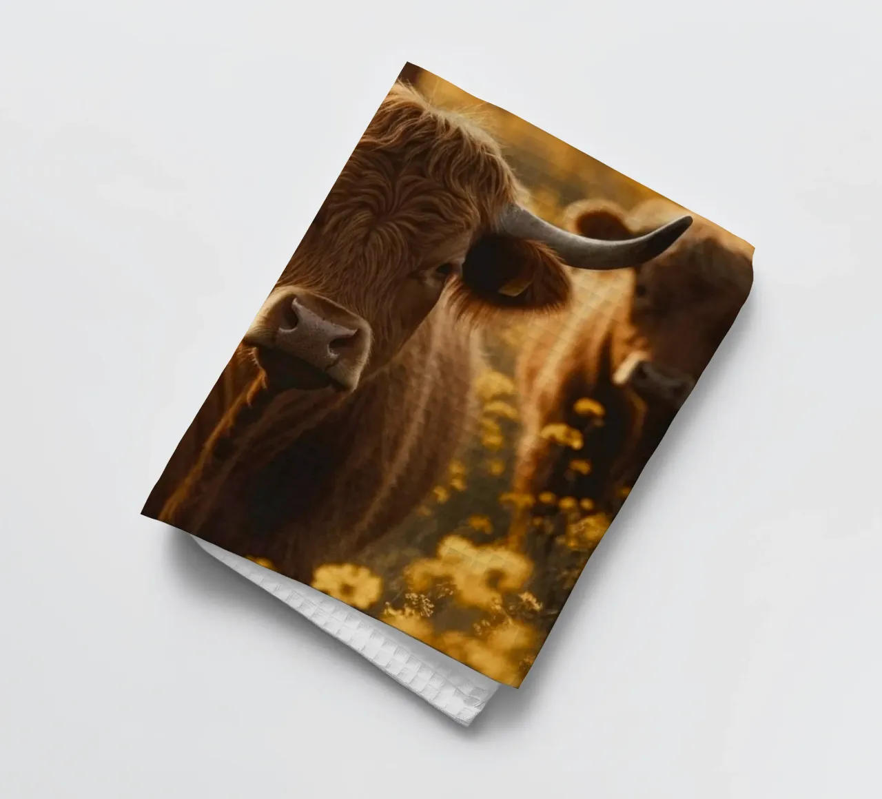 Highland Cows No 1 canovaccio da cucina da treechild