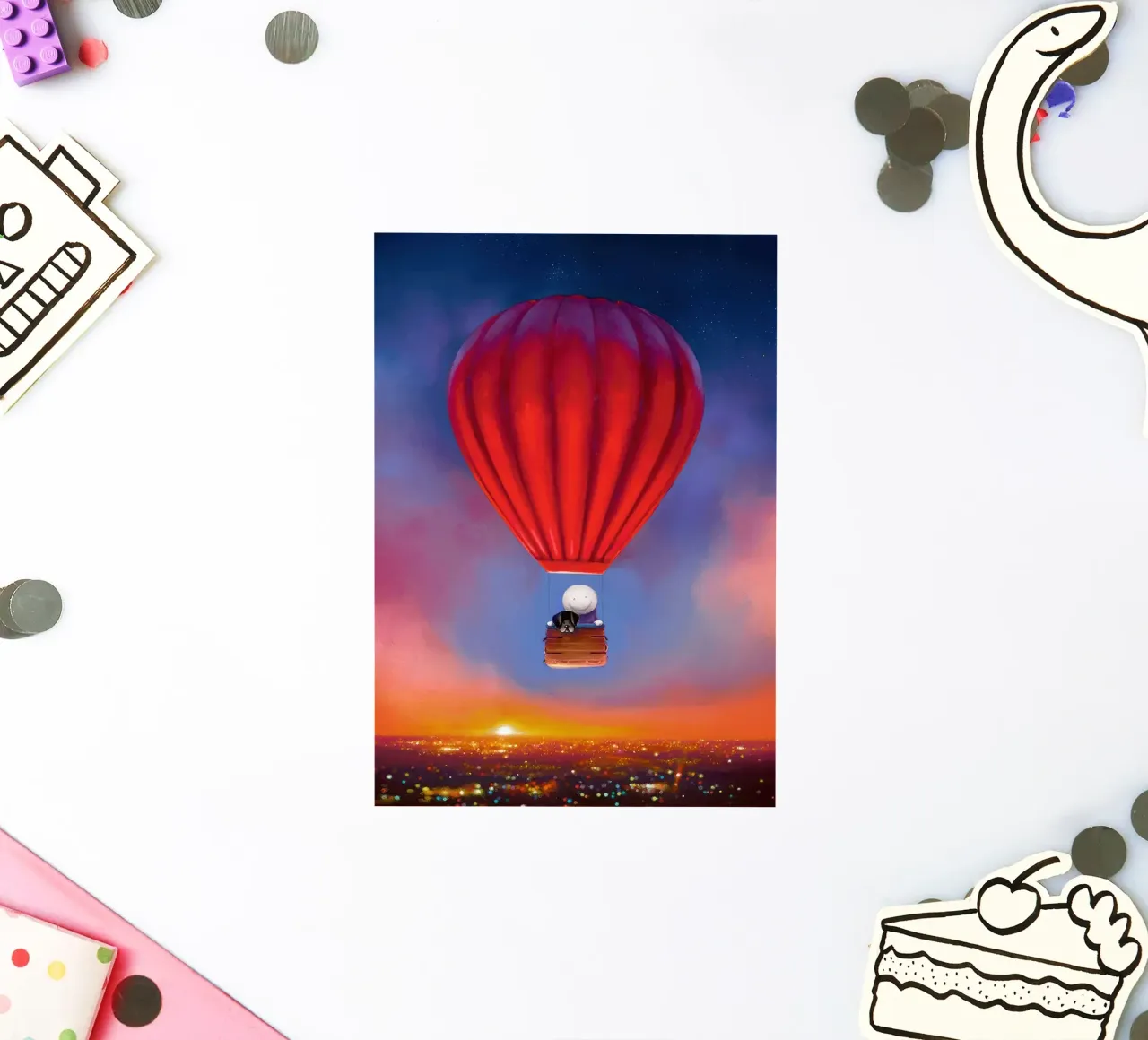 Doug Hyde up pup and away un Sticker von Hyde Hi