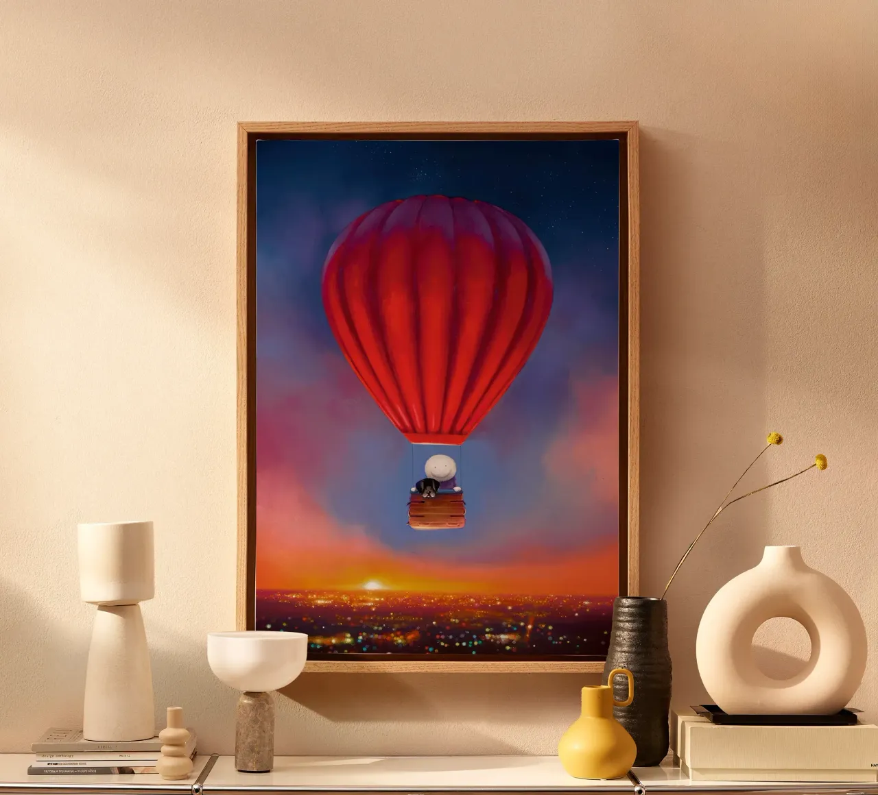 Doug Hyde, cucciolo e via. tela con Cornice a cassetta da Hyde Hi