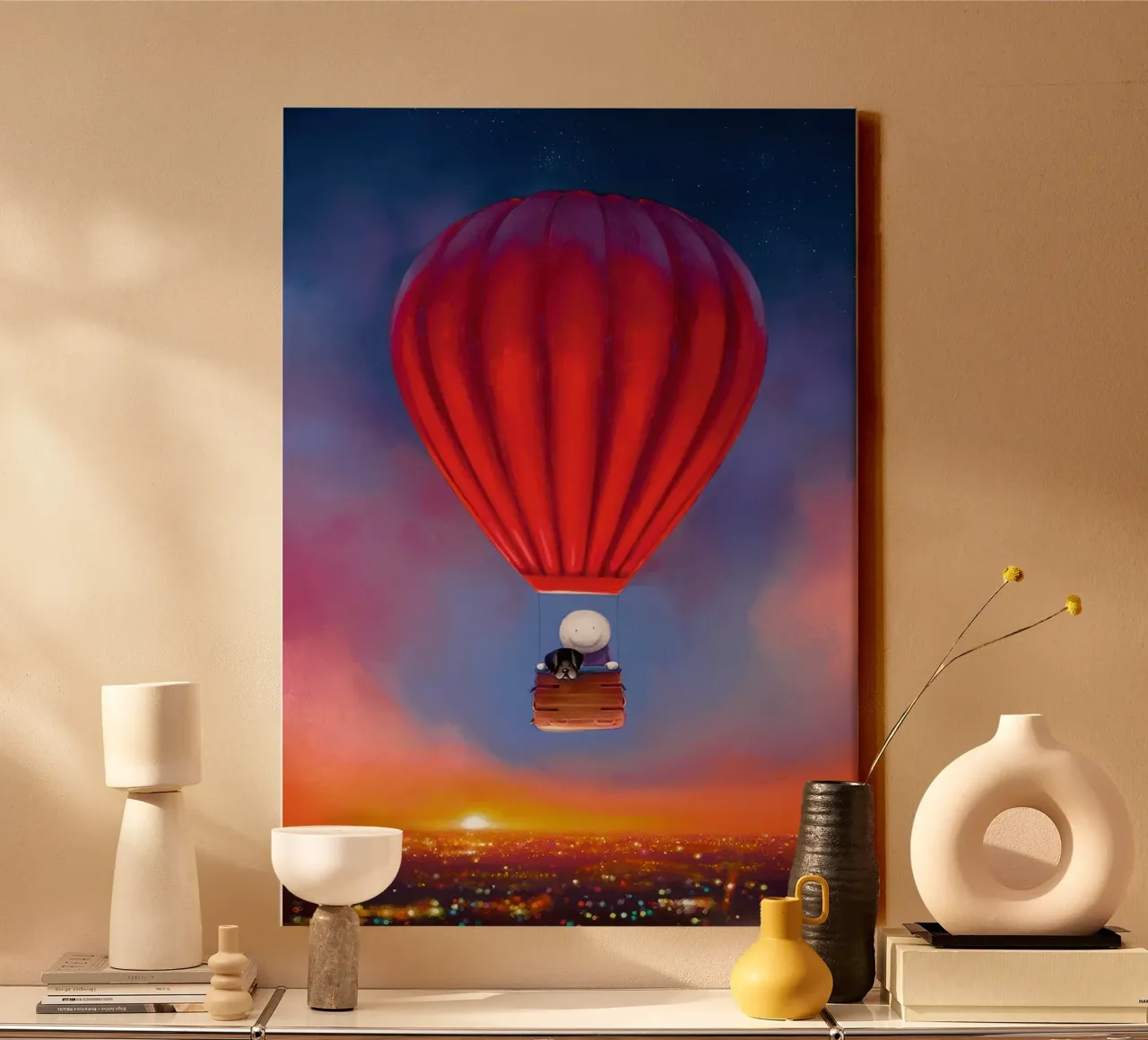 Doug Hyde, cucciolo e via. tela con Cornice a cassetta da Hyde Hi