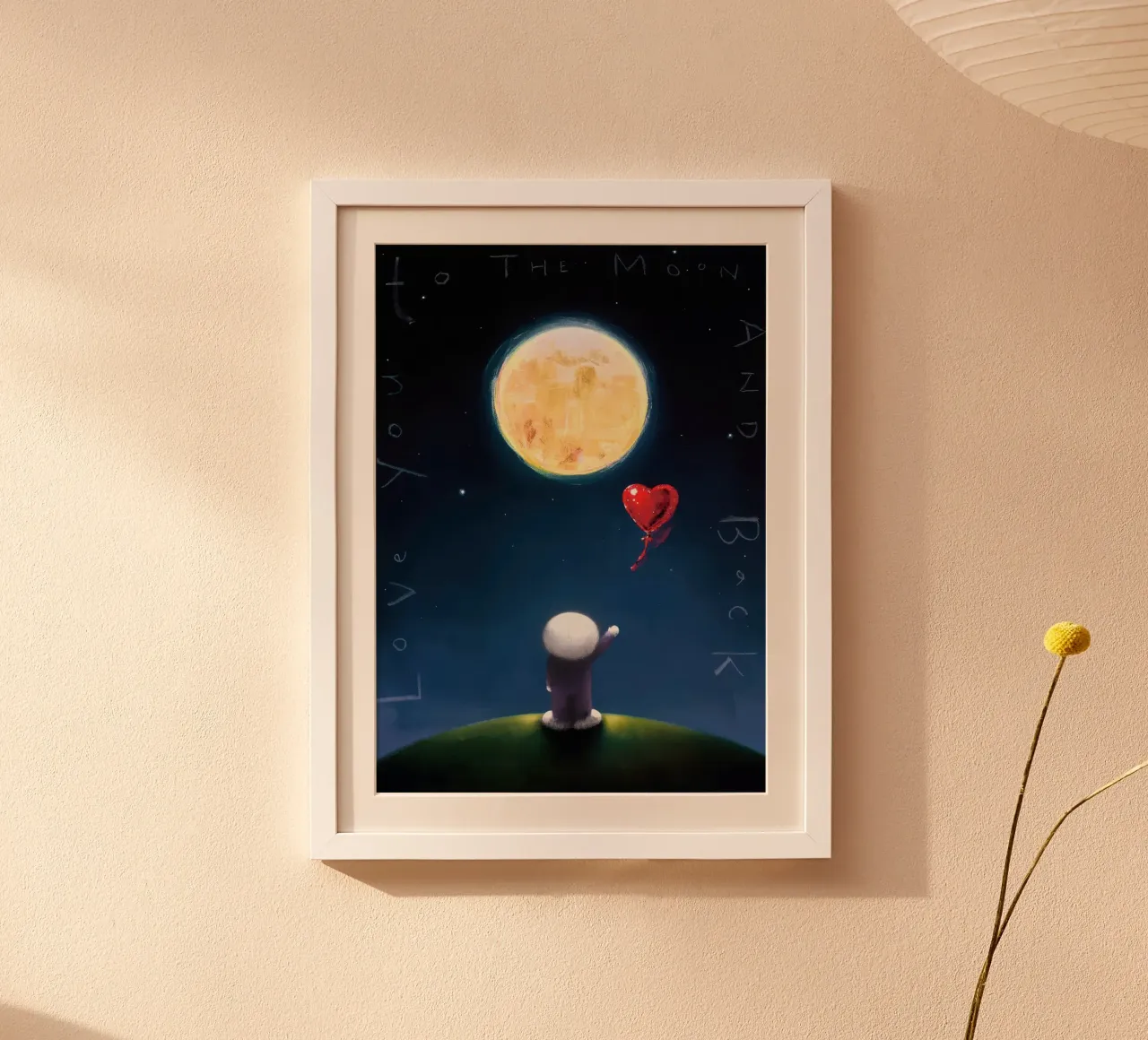 Doug Hyde observe la lune poster avec cadre en plastique de Hyde Hi