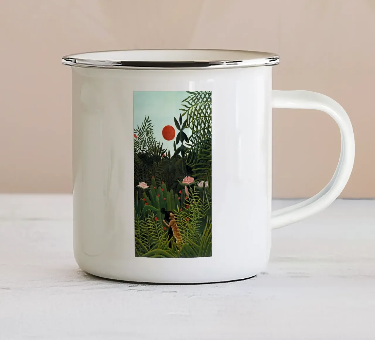 Henri Rousseau - Leopardo tazza in smalto da Günstiger Laden