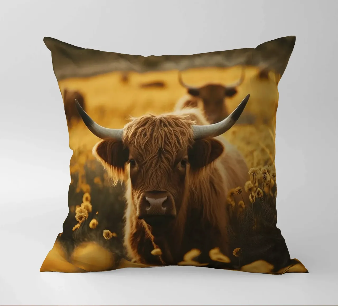 Highland Cow No 2 cuscino da treechild