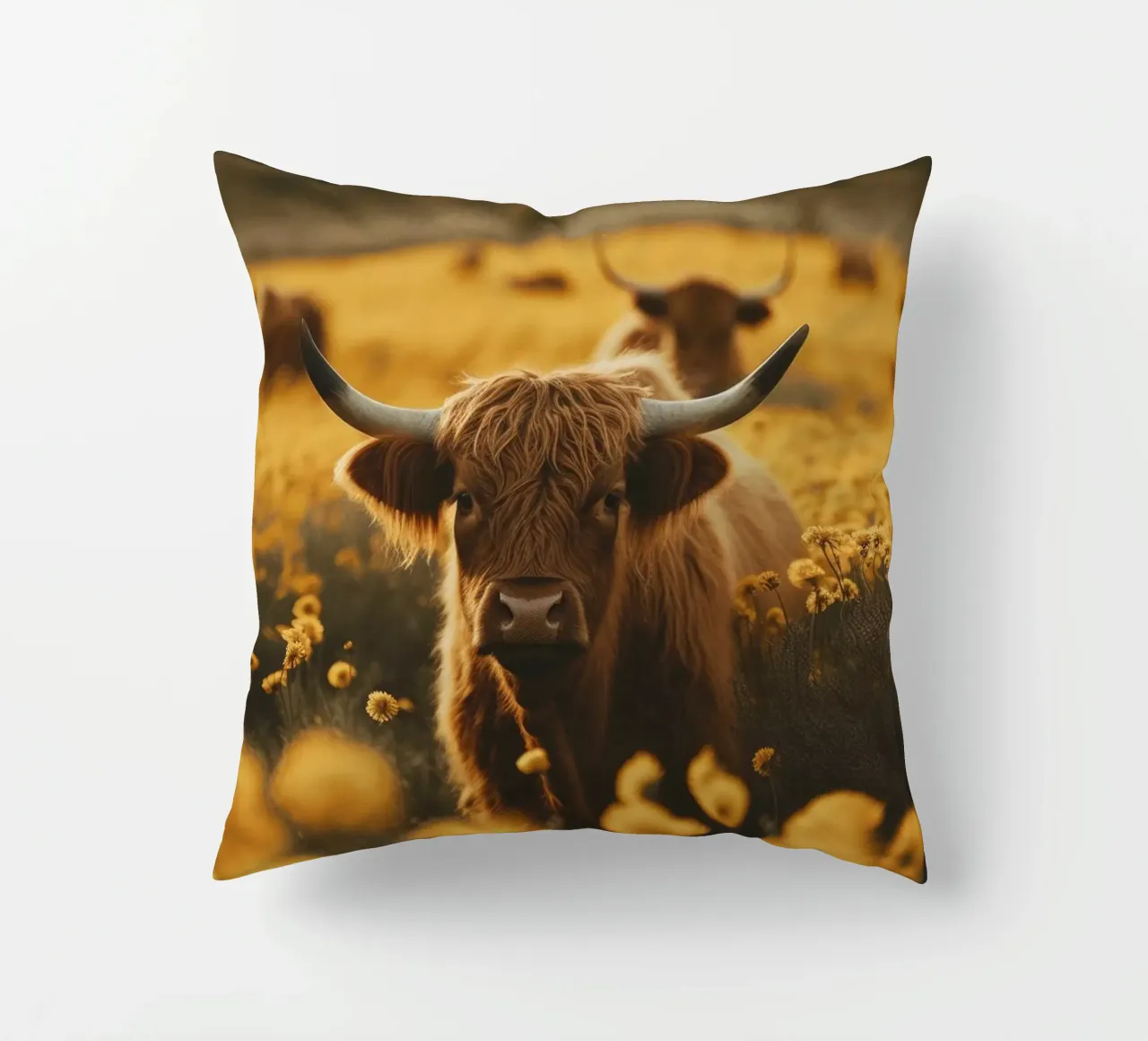 Highland Cow No 2 cuscino da treechild