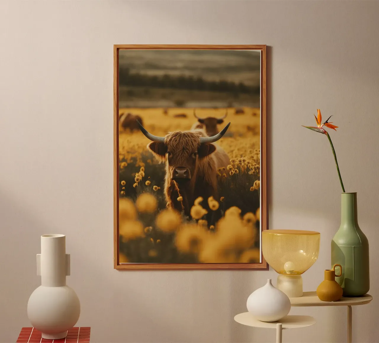 Highland Cow No 2 alluminio dibond da treechild