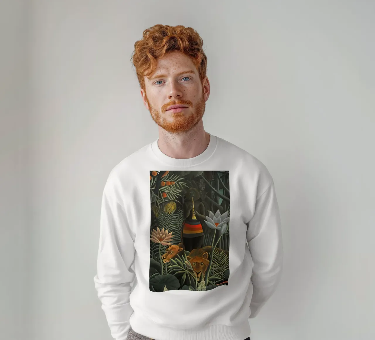 Henri Rousseau - Tigre e domatore nella foresta felpa da Günstiger Laden