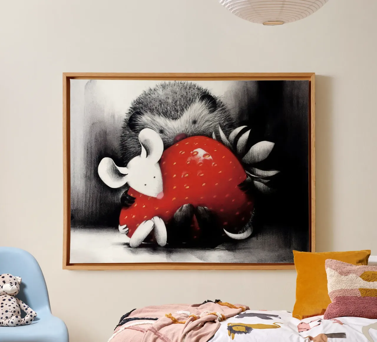 compartir es cuidar enmarcado doug hyde lienzo con Marco flotante de Hyde Hi