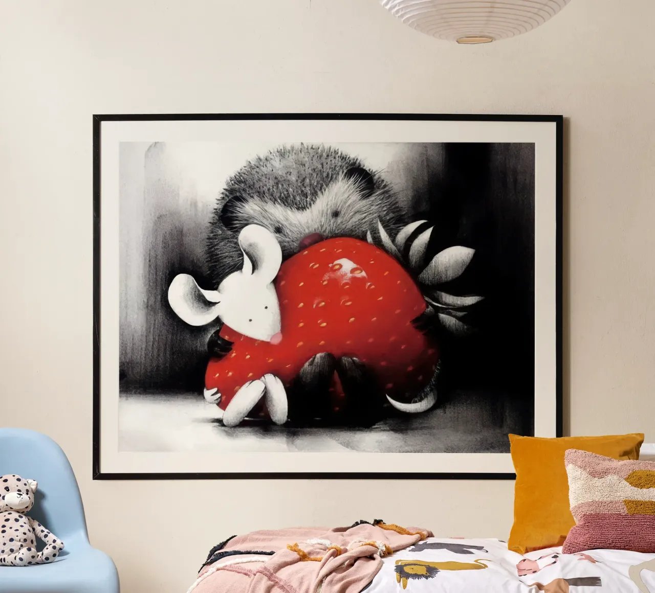 sharing is caring ingelijst door doug hyde poster met kunststof frame van Hyde Hi