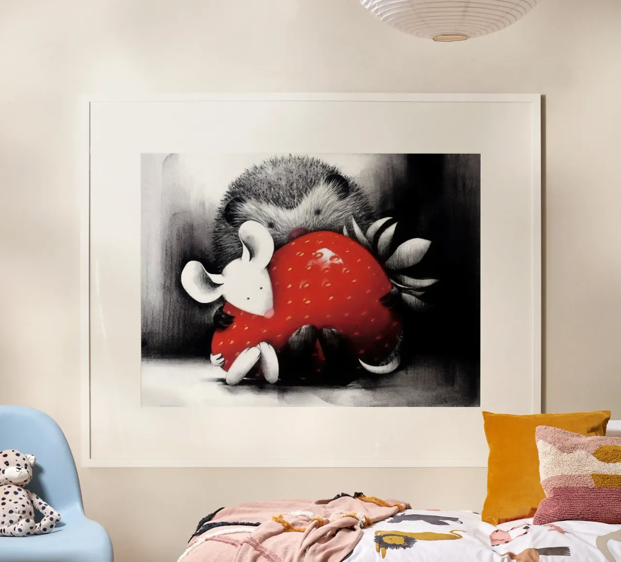 sharing is caring ingelijst door doug hyde poster met kunststof frame van Hyde Hi