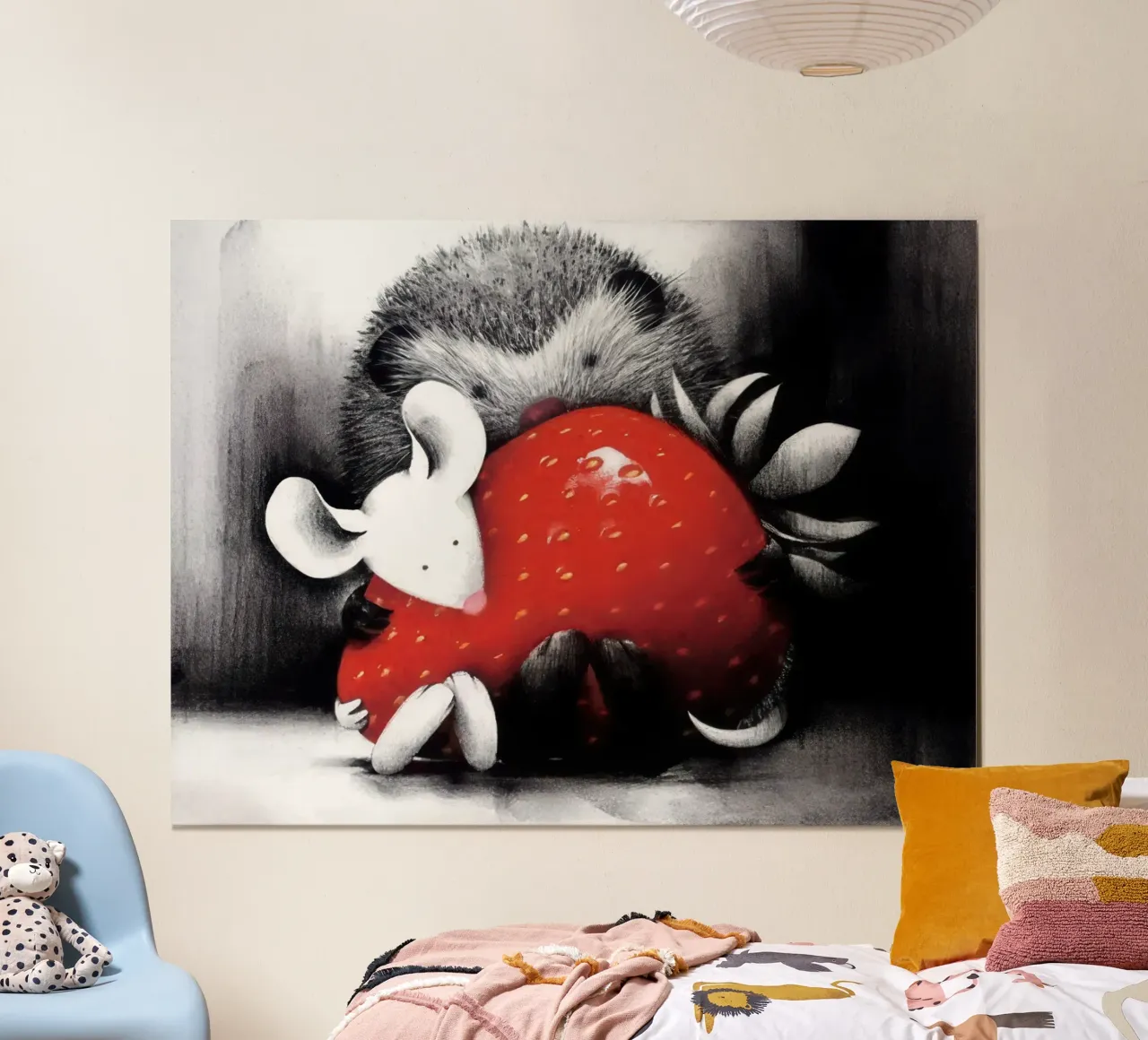 sharing is caring ingelijst door doug hyde poster met kunststof frame van Hyde Hi