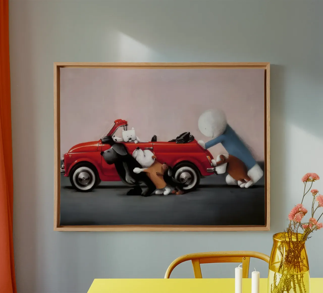 teamarbeit doug hyde Leinwand mit Schattenfugenrahmen von Hyde Hi