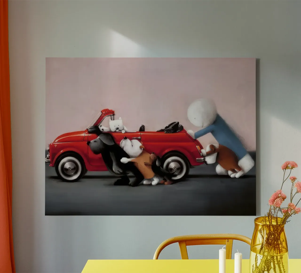 teamarbeit doug hyde Leinwand mit Schattenfugenrahmen von Hyde Hi