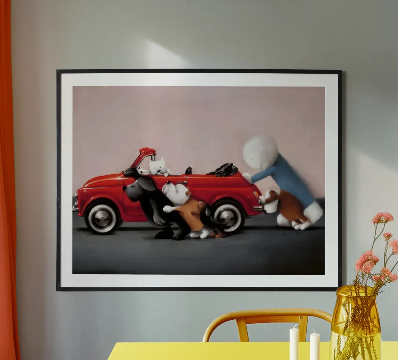 lavoro di squadra doug hyde poster con telaio in plastica da Hyde Hi