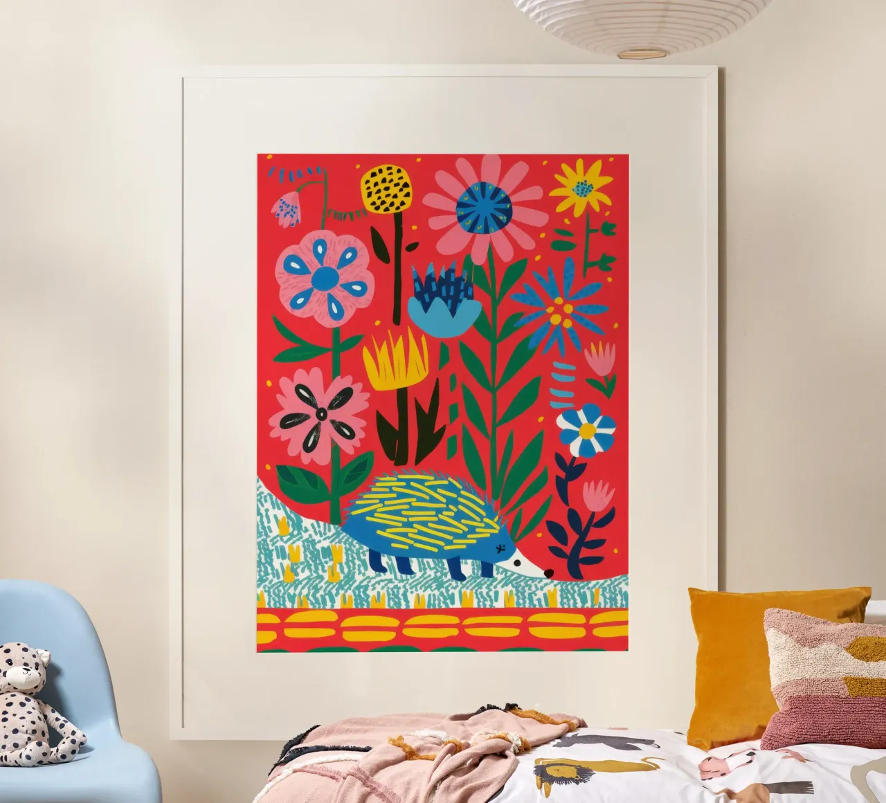 Igel in Mohnblumen Poster von Lyra Glaze