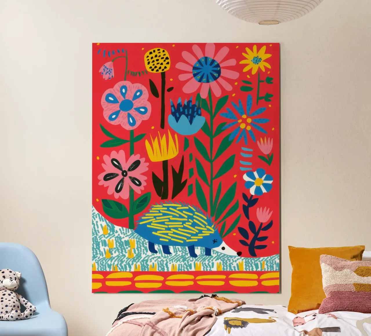 Igel in Mohnblumen Poster von Lyra Glaze