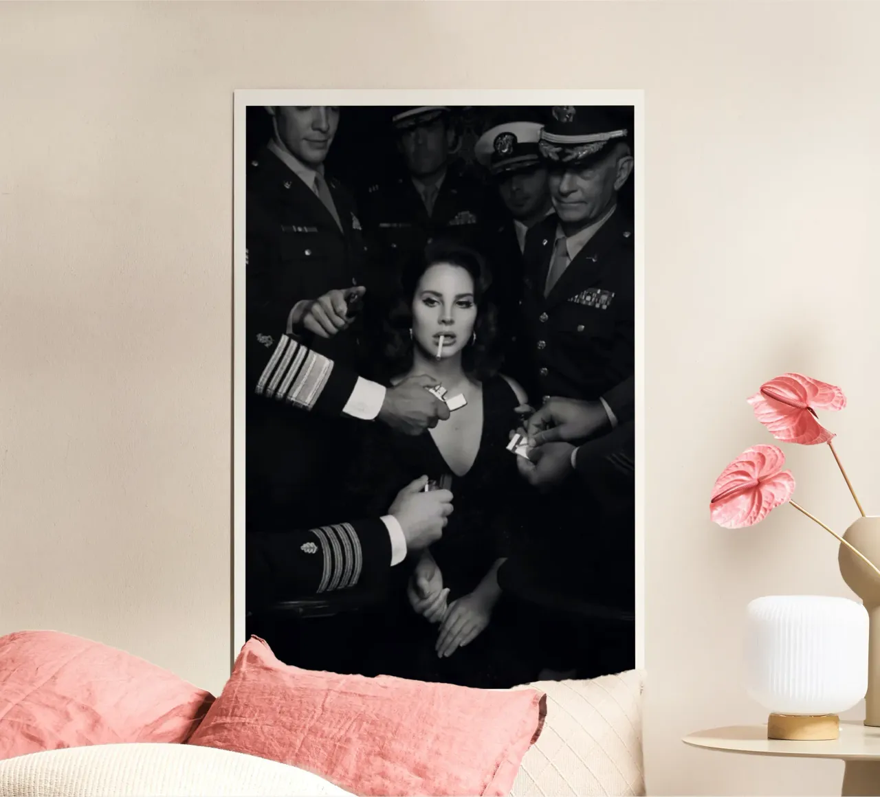 Una voce vintage Lana Del Rey in un mondo moderno poster da mamass