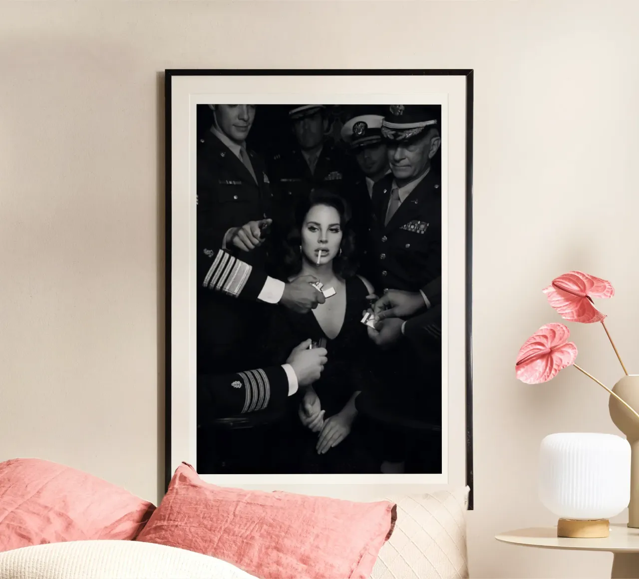 Una voce vintage Lana Del Rey in un mondo moderno poster da mamass