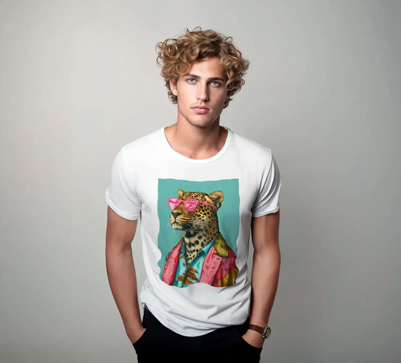 Casual Leopard Cool Performance t-shirt da Andrea Haase Animal Love