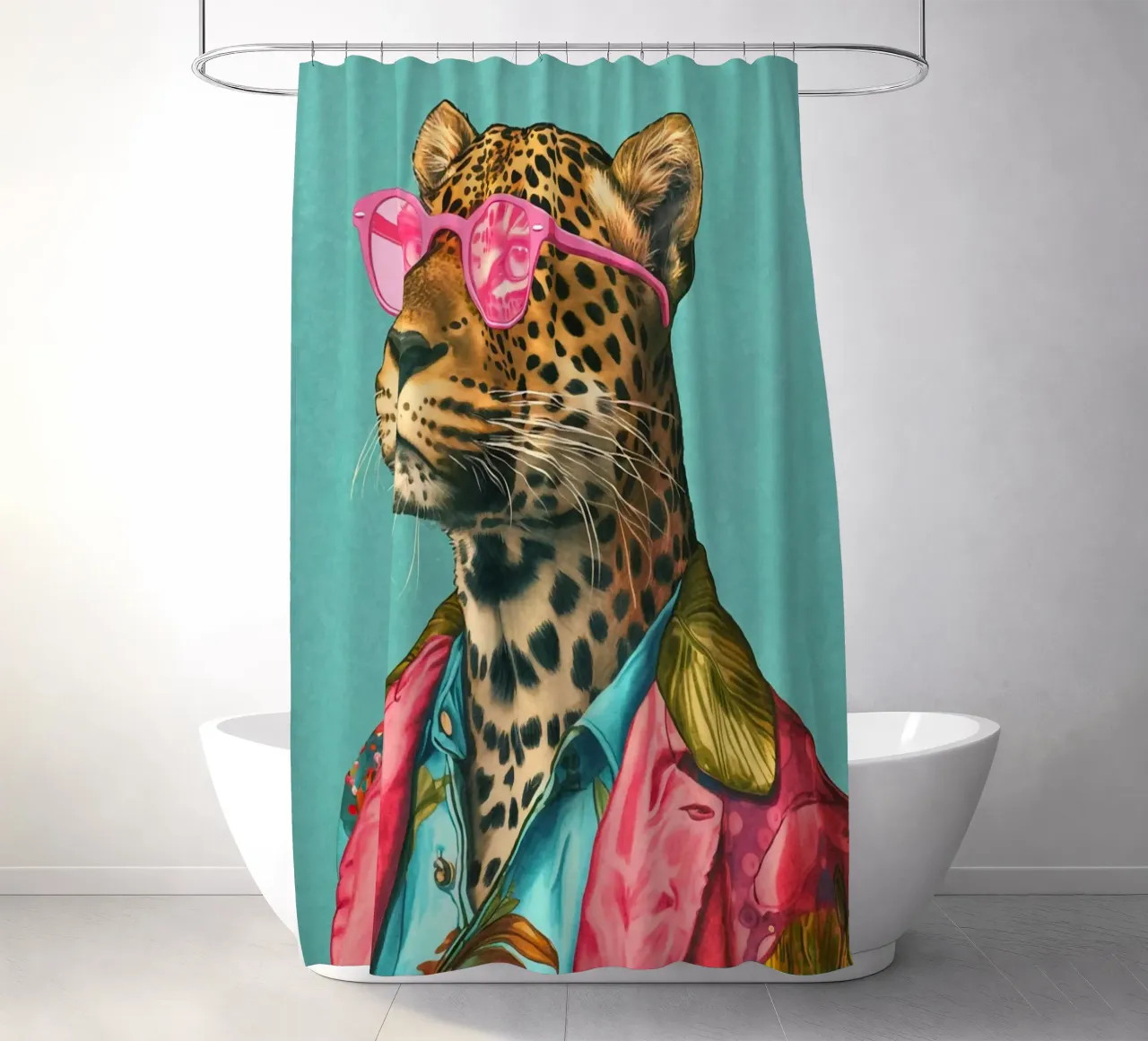 Casual Leopard Cool Performance tenda da doccia da Andrea Haase Animal Love