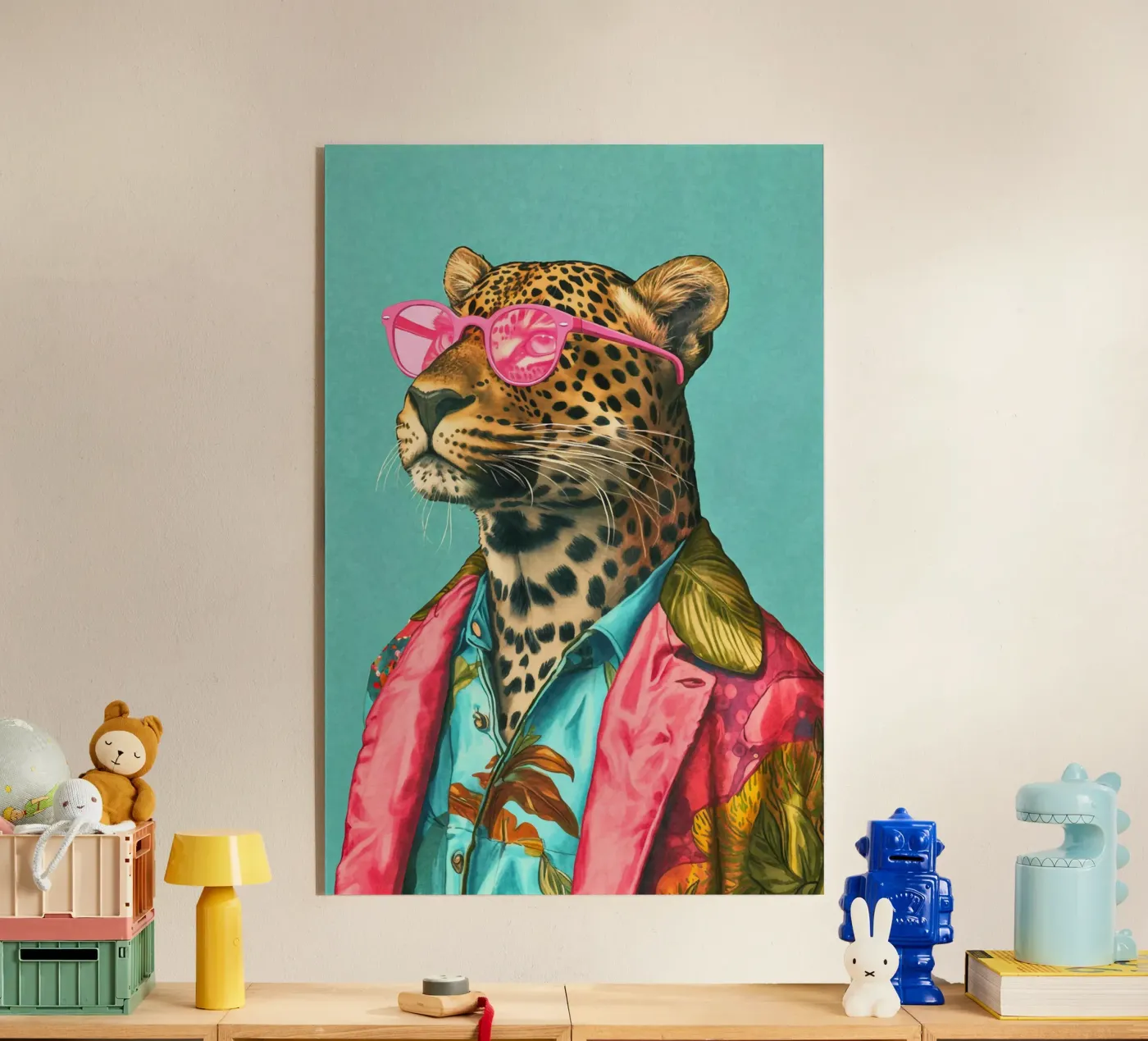 Casual Leopard Cool Performance Acryl-Glas von Andrea Haase Animal Love