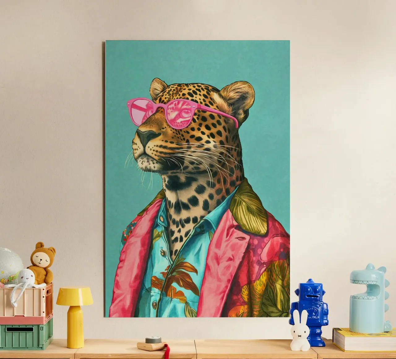 Casual Leopard Cool Performance alluminio dibond da Andrea Haase Animal Love