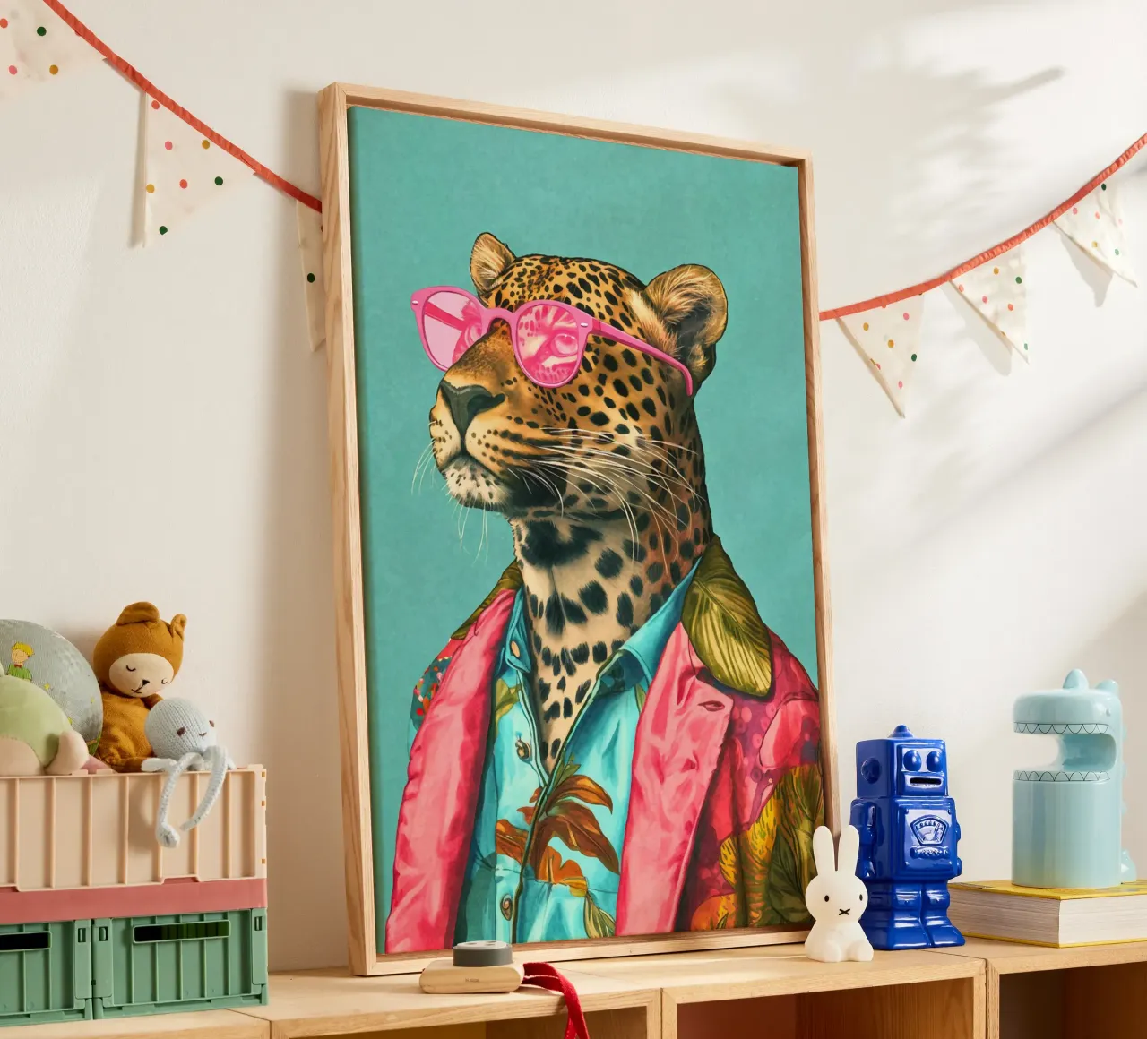 Casual Leopard Cool Performance tela con Cornice a cassetta da Andrea Haase Animal Love