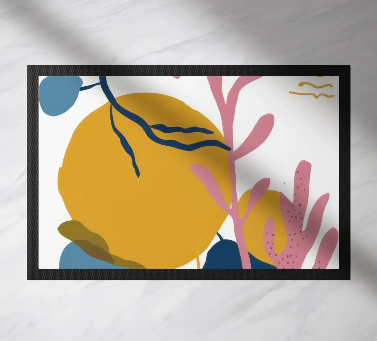 Abstract Leaf Play doormat by Lyra Glaze