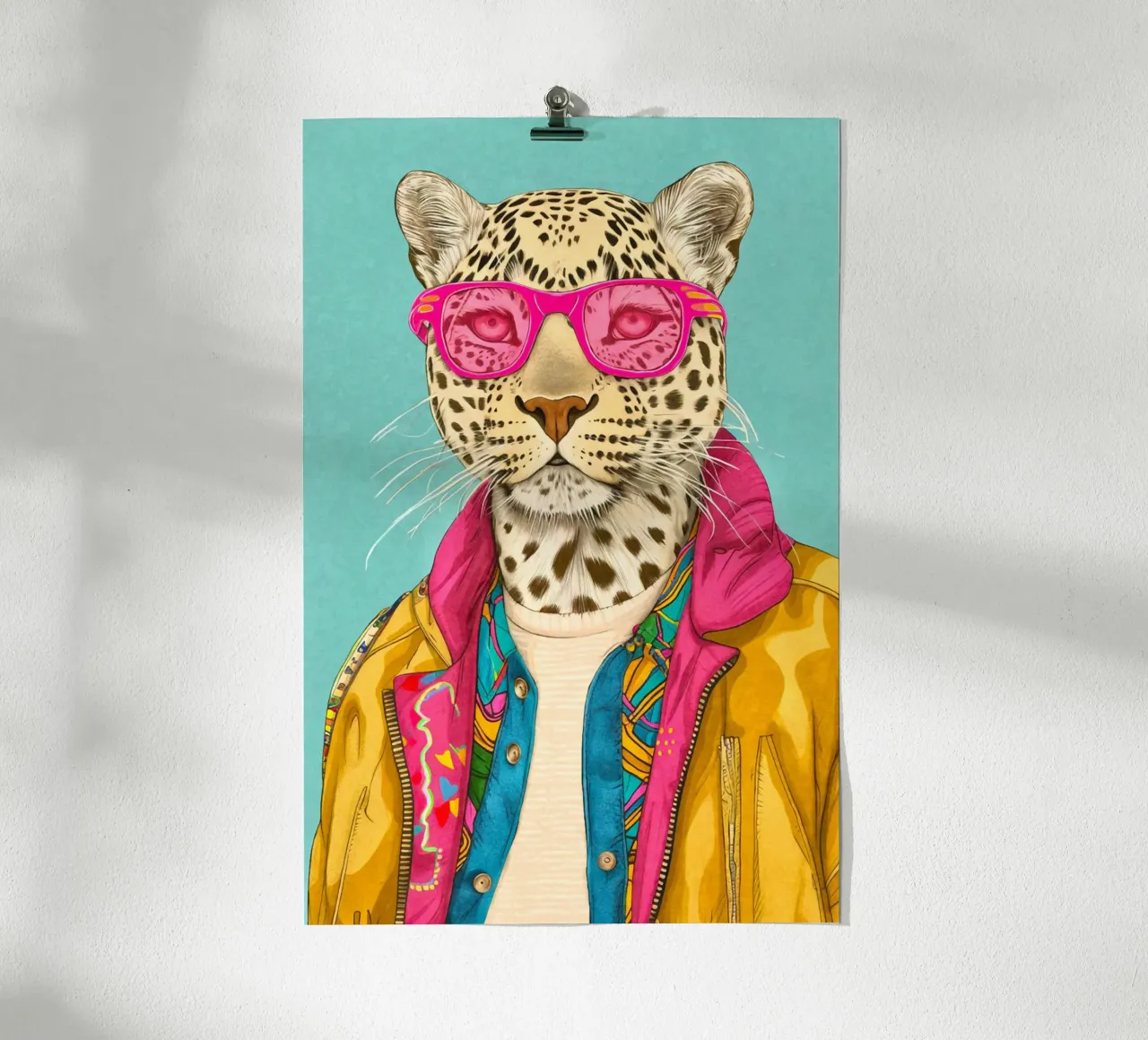 Icona di stile peloso poster con telaio in alluminio da Andrea Haase Animal Love