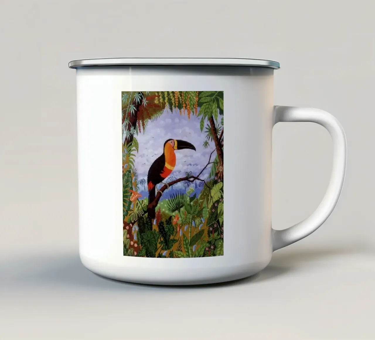 Henri Rousseau - Uccello tazza in smalto da Günstiger Laden