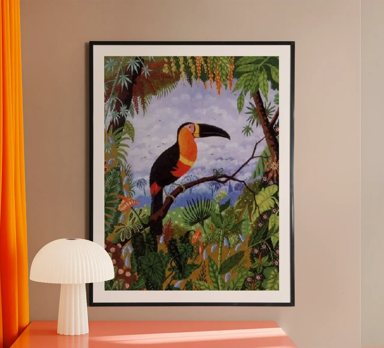 Henri Rousseau - Uccello poster con telaio in alluminio da Günstiger Laden