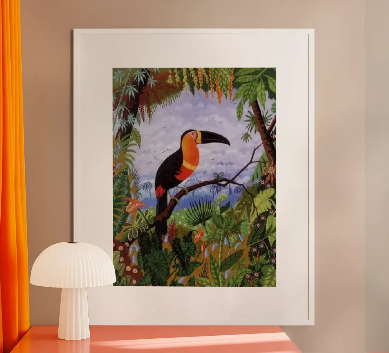 Henri Rousseau - Uccello poster con telaio in alluminio da Günstiger Laden