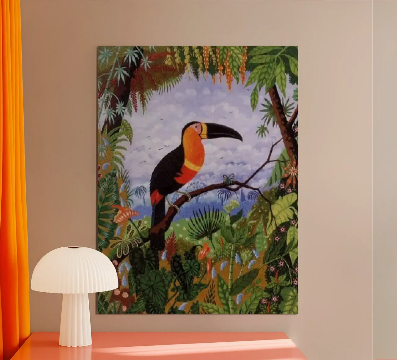 Henri Rousseau - Uccello poster con telaio in alluminio da Günstiger Laden