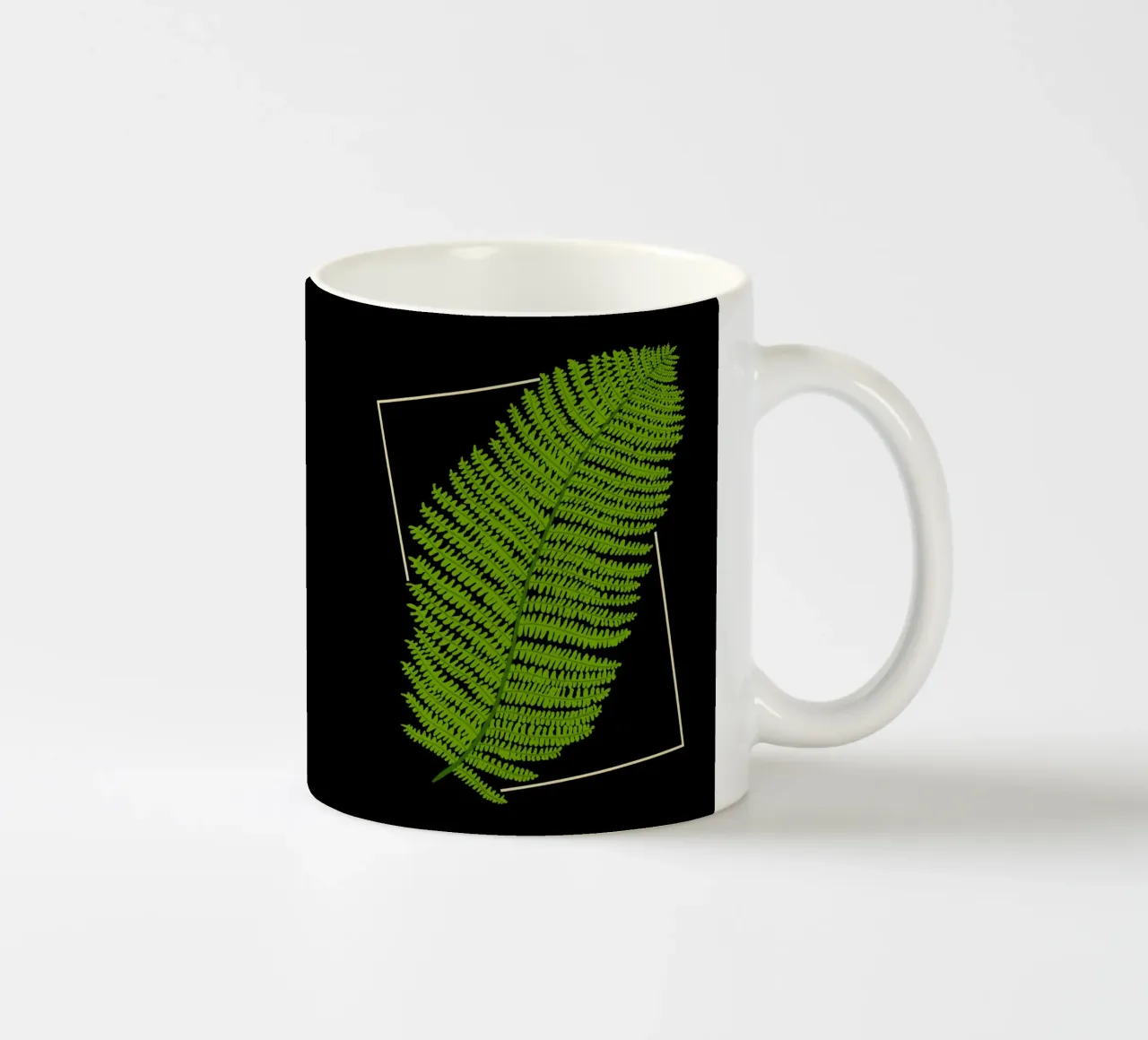 Fern ceramic mug by TijanaArtStudio88
