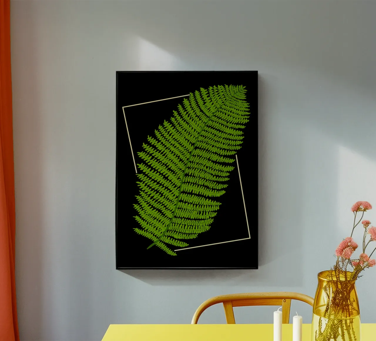 Fern acryl van TijanaArtStudio88