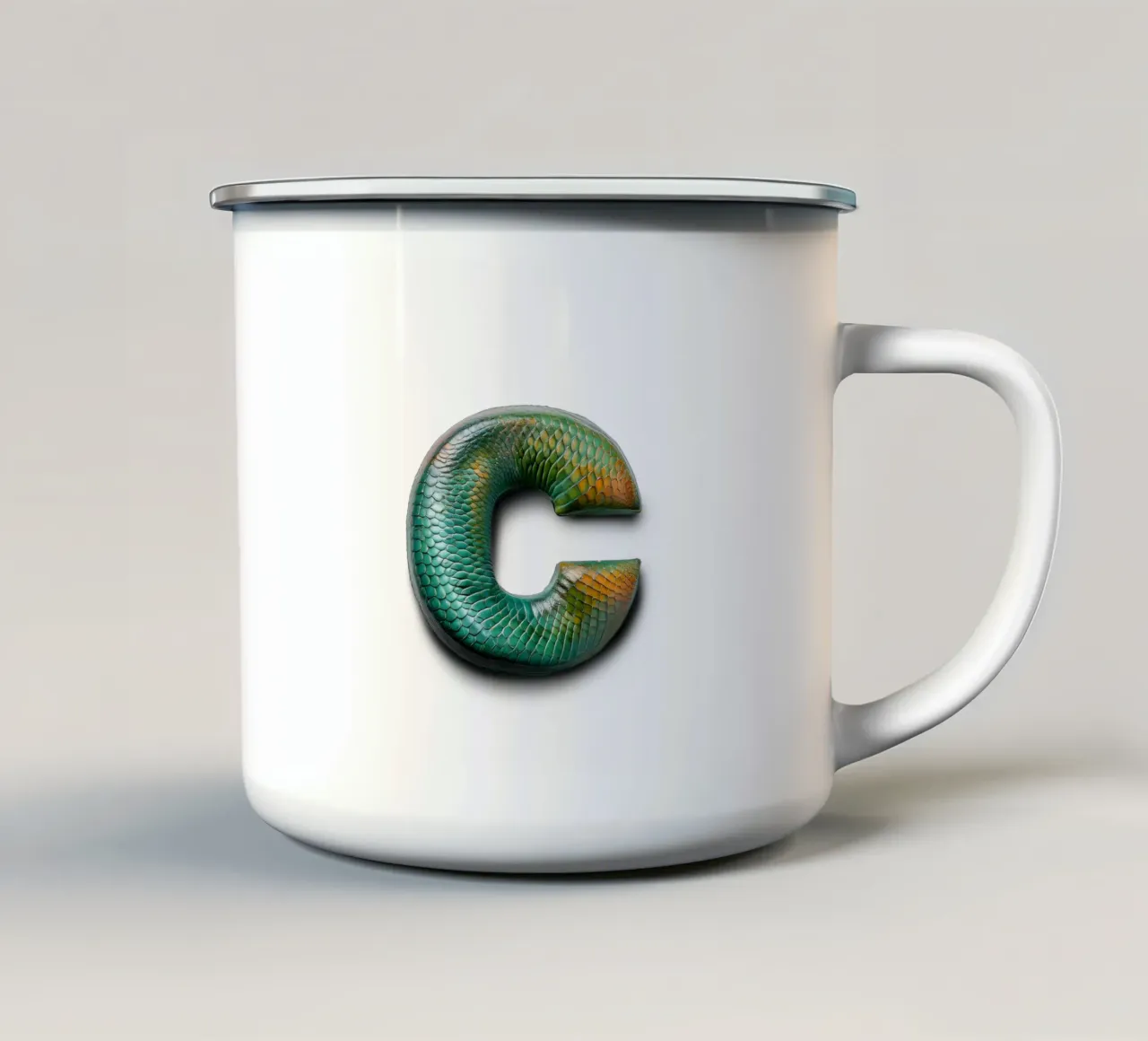 c - camaleonte tazza in smalto da The True Type