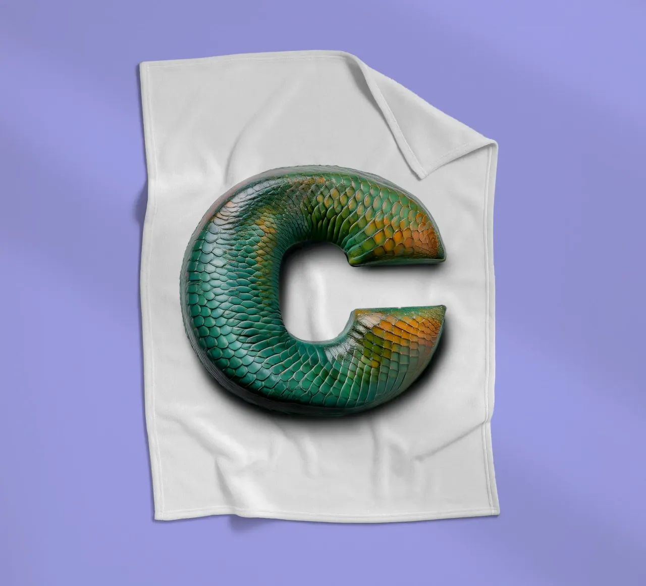 c - camaleonte coperta in pile da The True Type