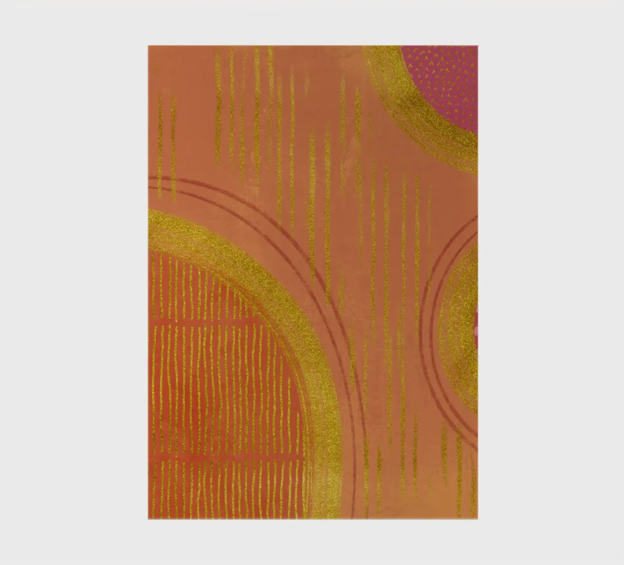 Golden Flow Warm Mixed Media Abstract notebook by Andrea Haase Modern Home