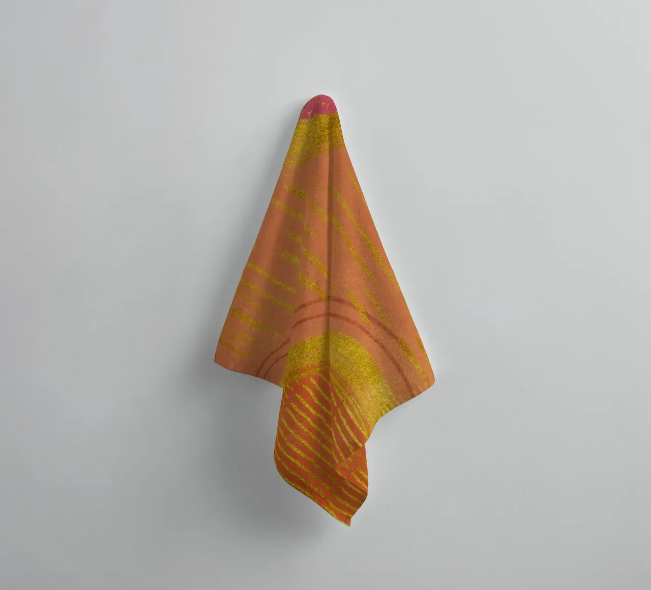Golden Flow Warm Mixed Media Abstract towel by Andrea Haase Modern Home