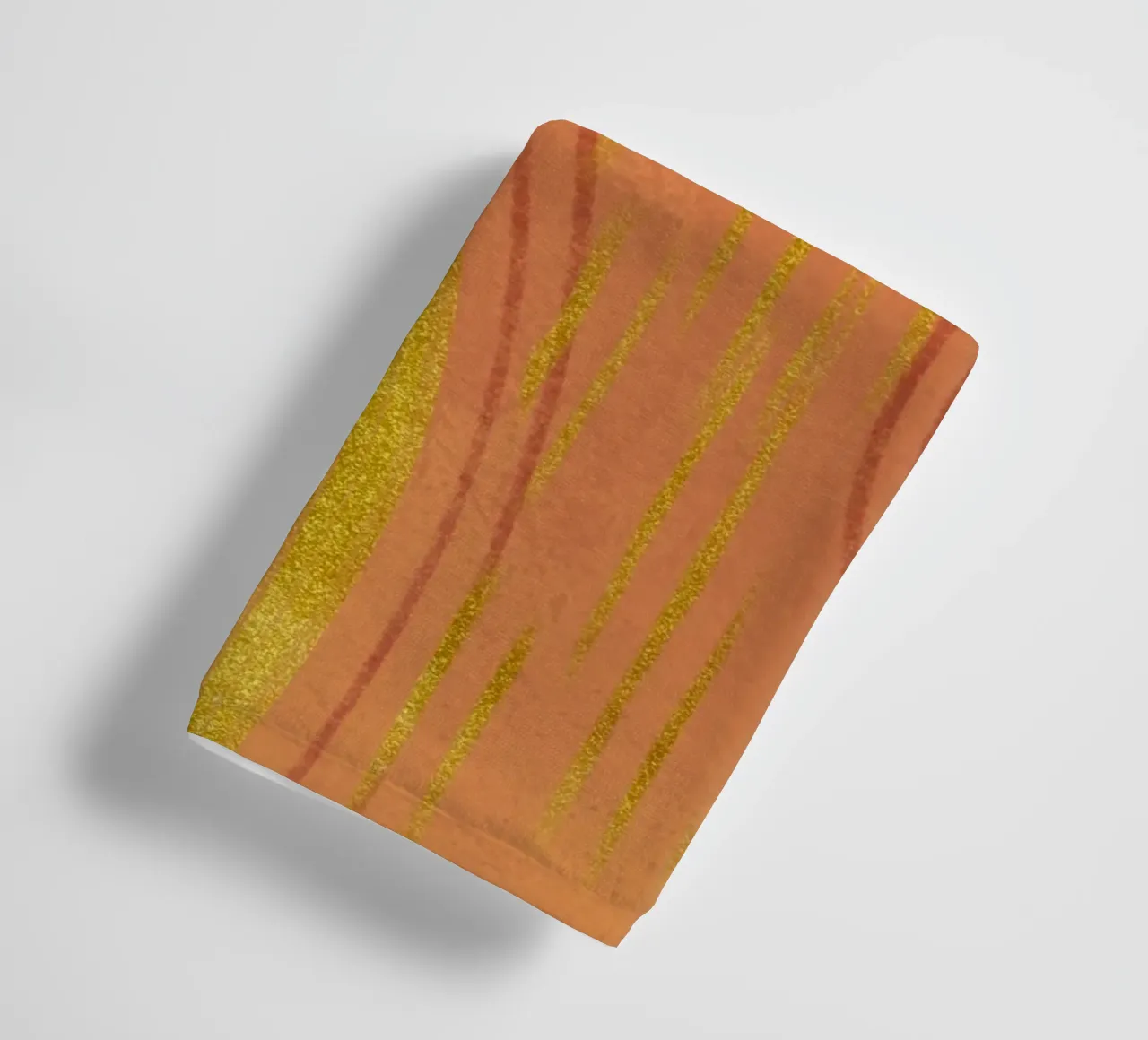 Golden Flow Warm Mixed Media Abstract towel by Andrea Haase Modern Home