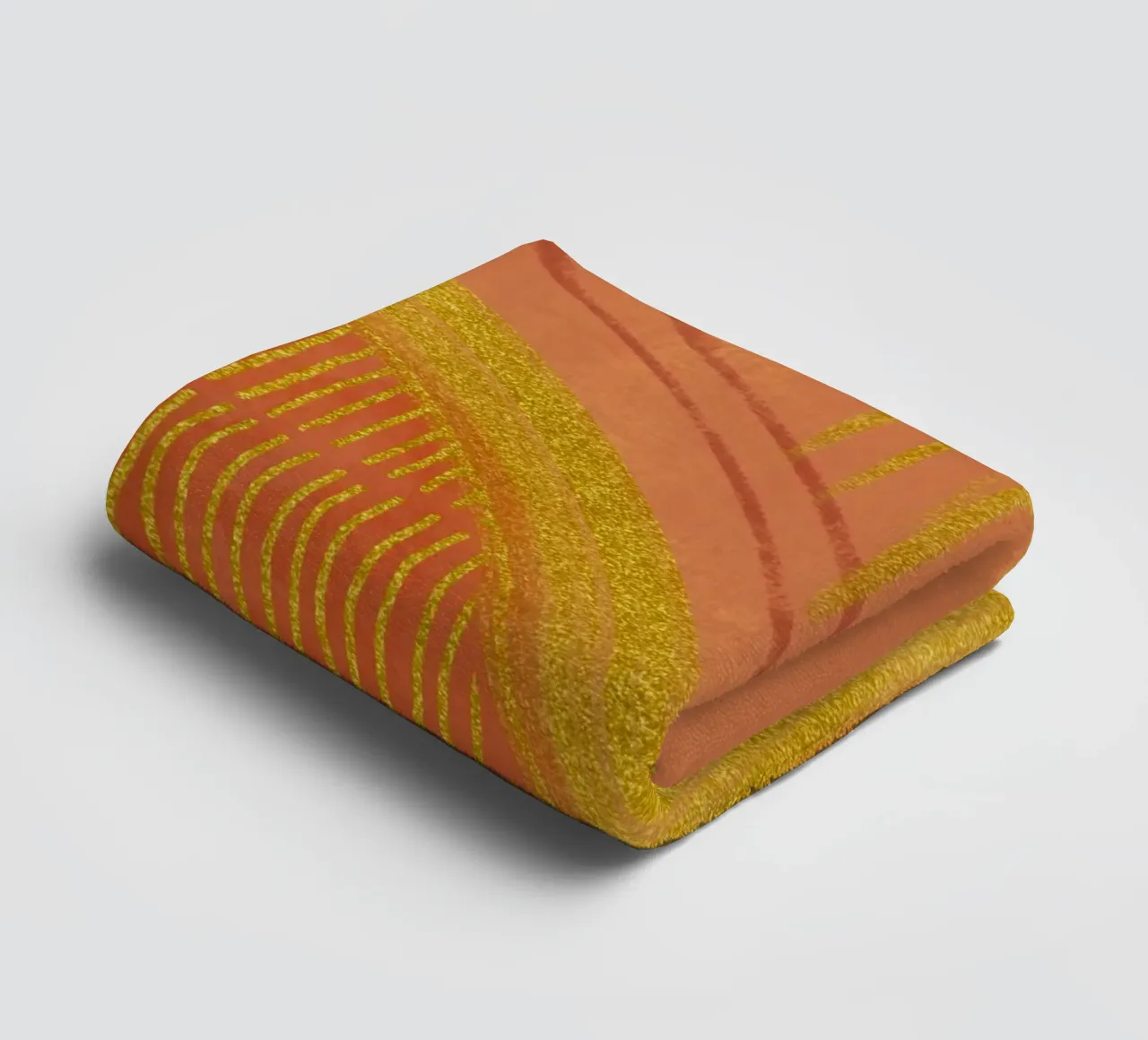Golden Flow Warm Mixed Media Abstract towel by Andrea Haase Modern Home