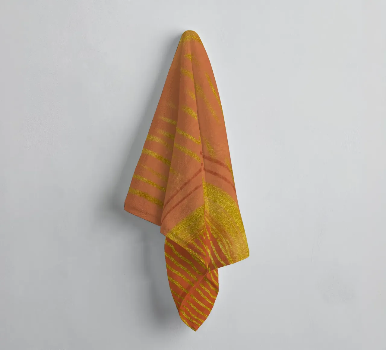 Golden Flow Warm Mixed Media Abstract towel by Andrea Haase Modern Home