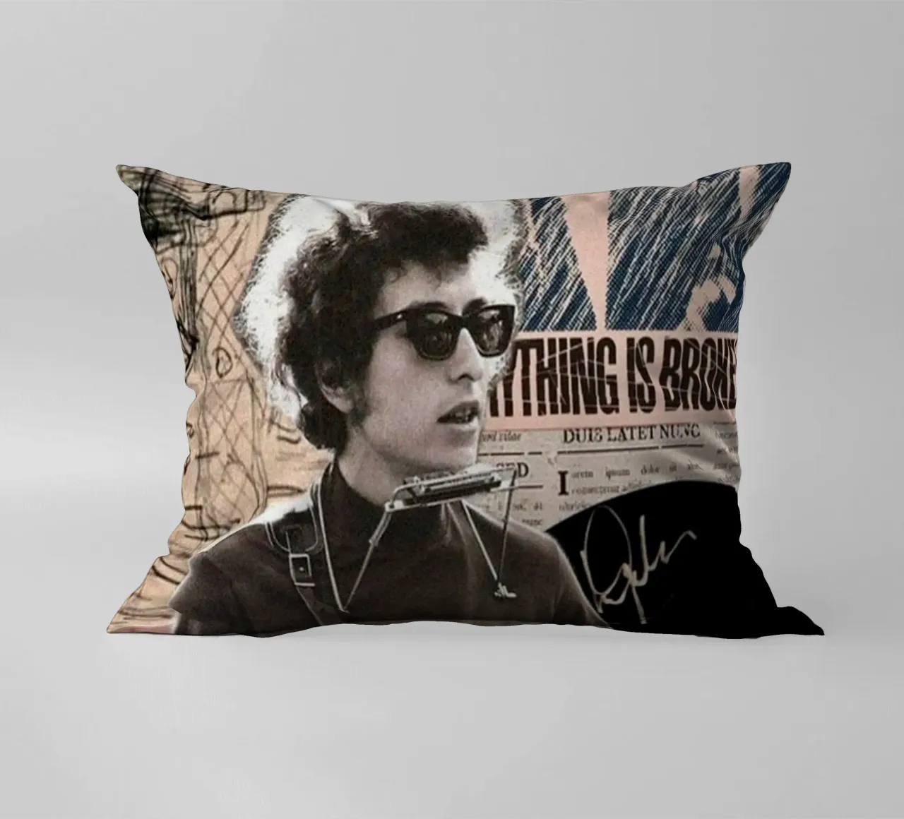 Bob Dylan dal vivo e unplugged cuscino da xerico