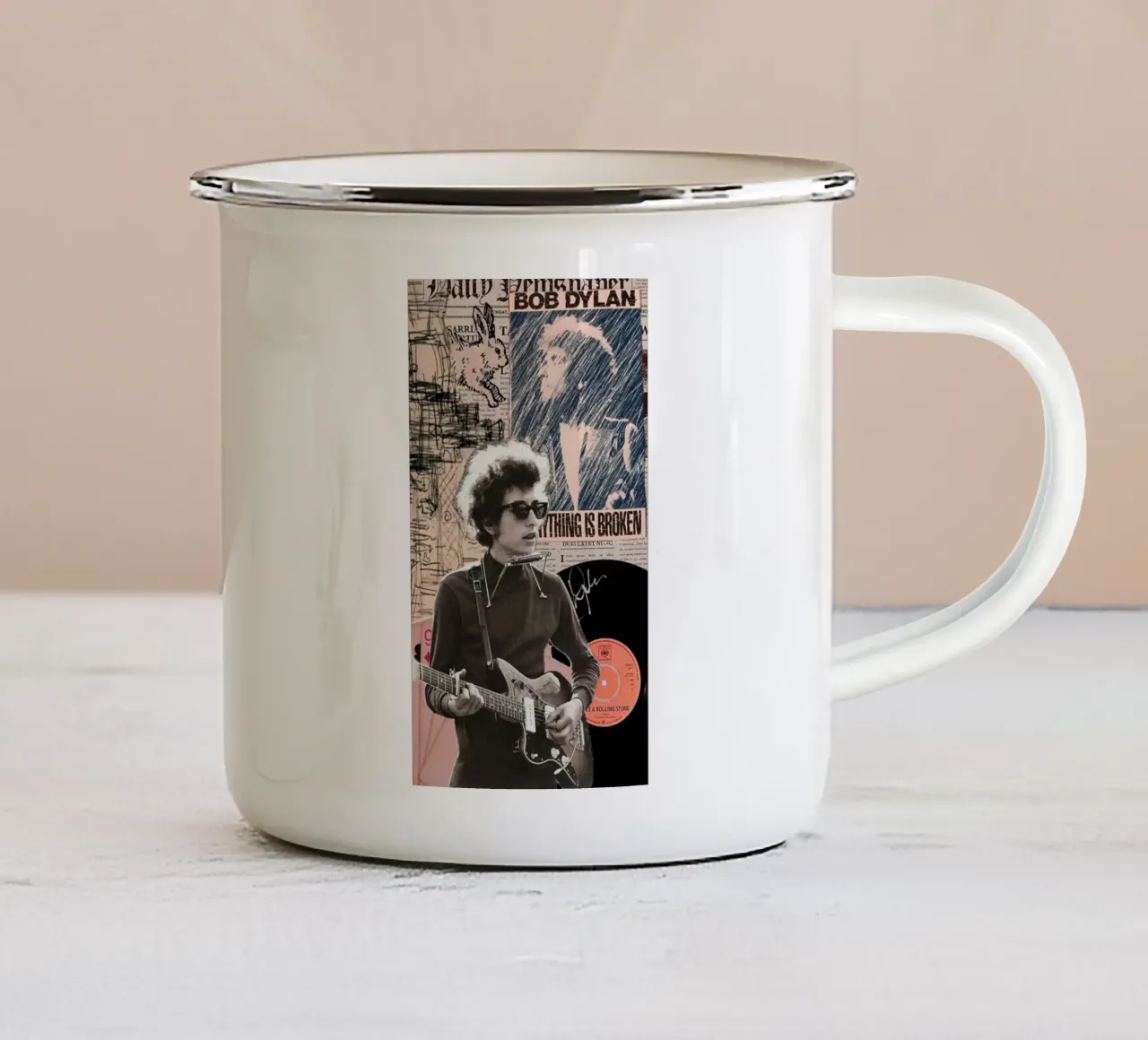 Bob Dylan dal vivo e unplugged tazza in smalto da xerico