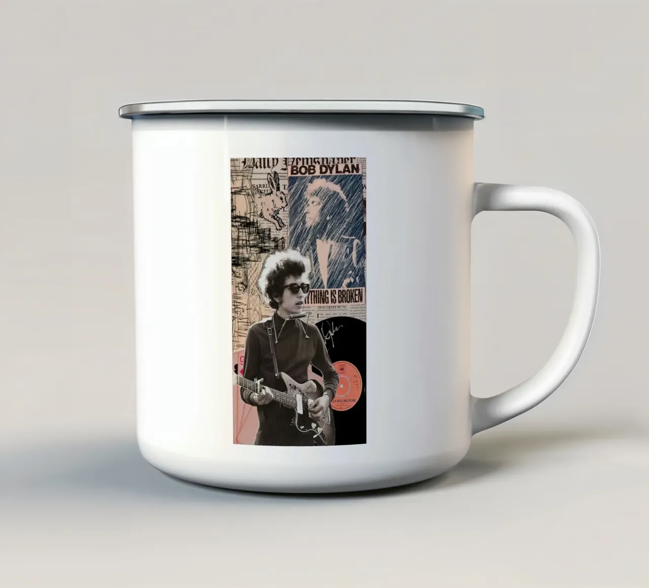 Bob Dylan dal vivo e unplugged tazza in smalto da xerico