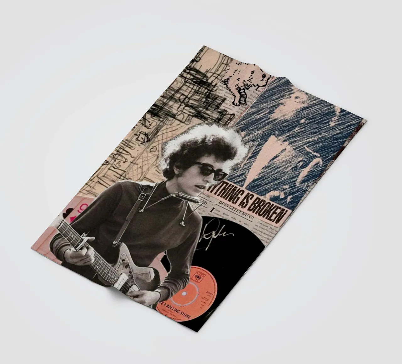 Bob Dylan dal vivo e unplugged coperta in pile da xerico