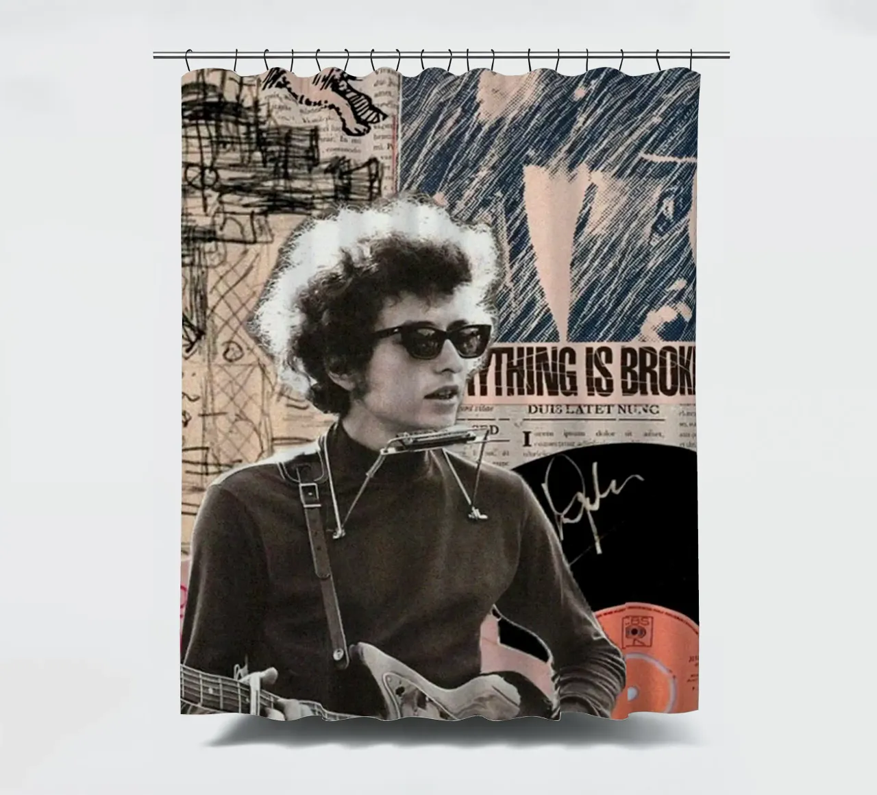 Bob Dylan dal vivo e unplugged tenda da doccia da xerico
