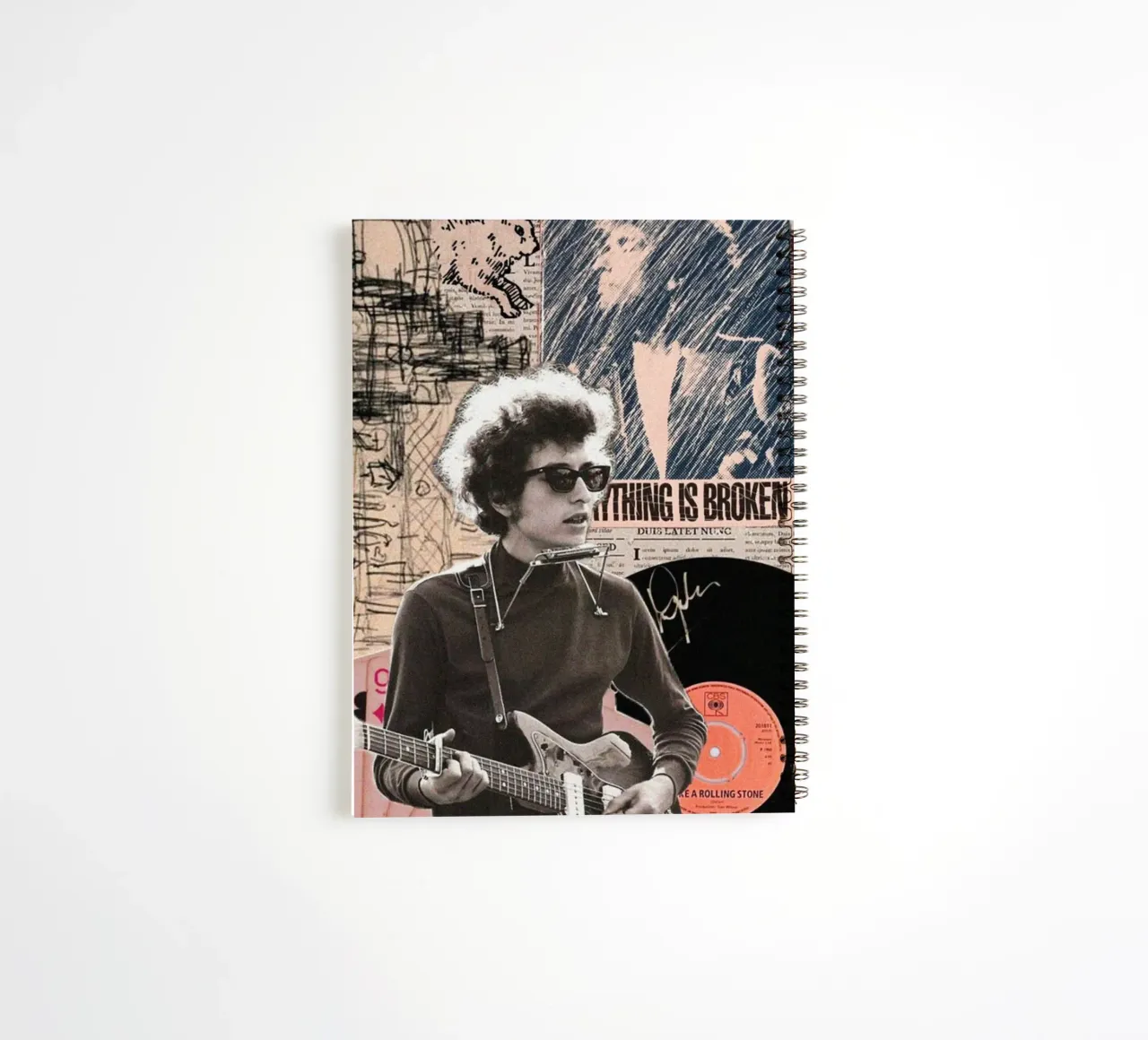 Bob Dylan Live and Unplugged spiral notebook by xerico