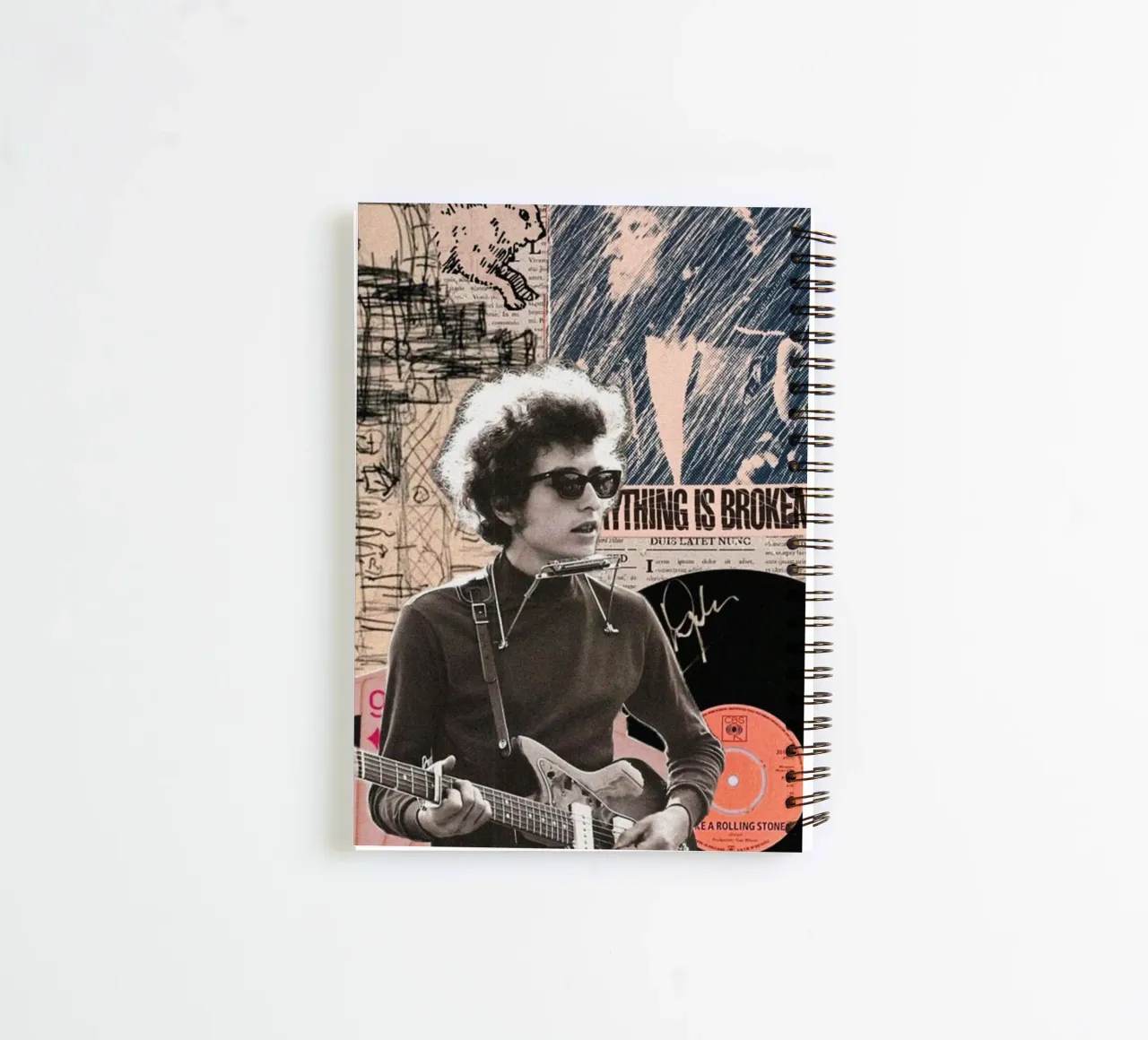 Bob Dylan Live and Unplugged spiral notebook by xerico