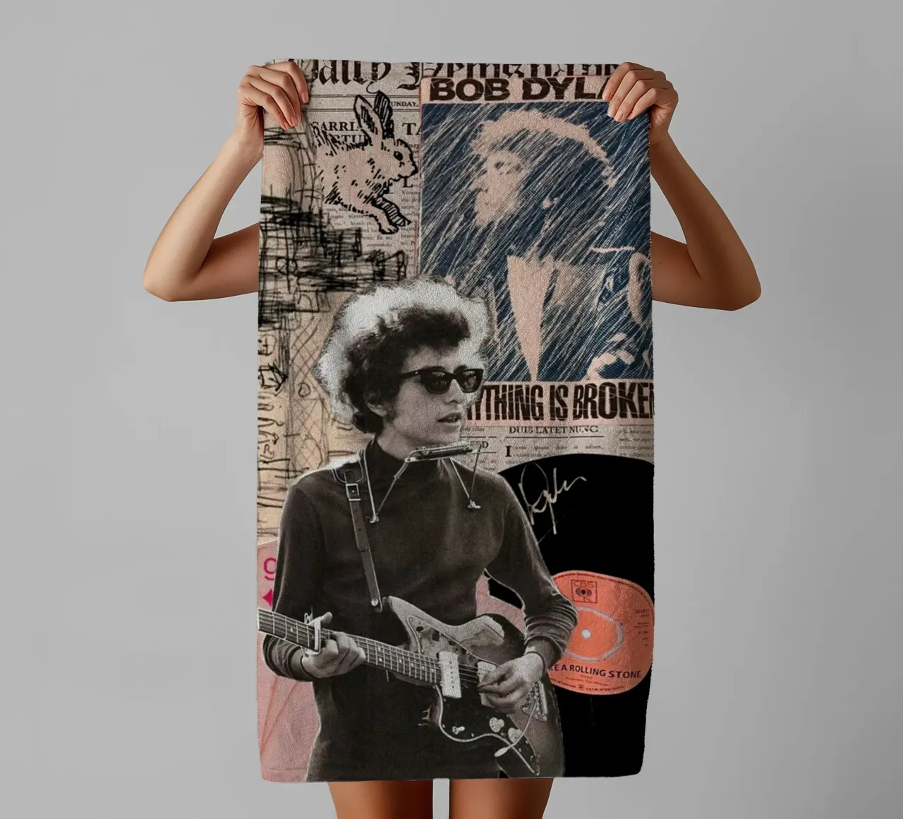 Bob Dylan dal vivo e unplugged asciugamano da bagno da xerico