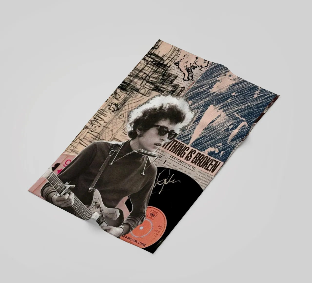 Bob Dylan dal vivo e unplugged telo mare da xerico